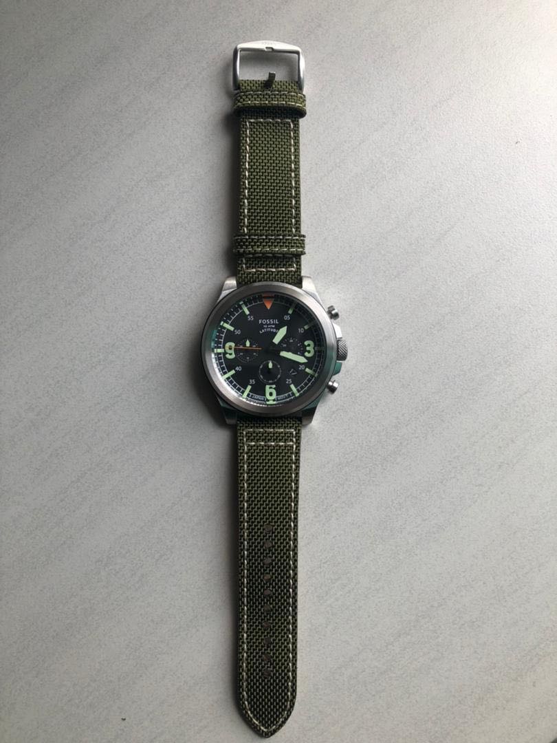 Fossil Latitude Chronograph Olive Nylon 