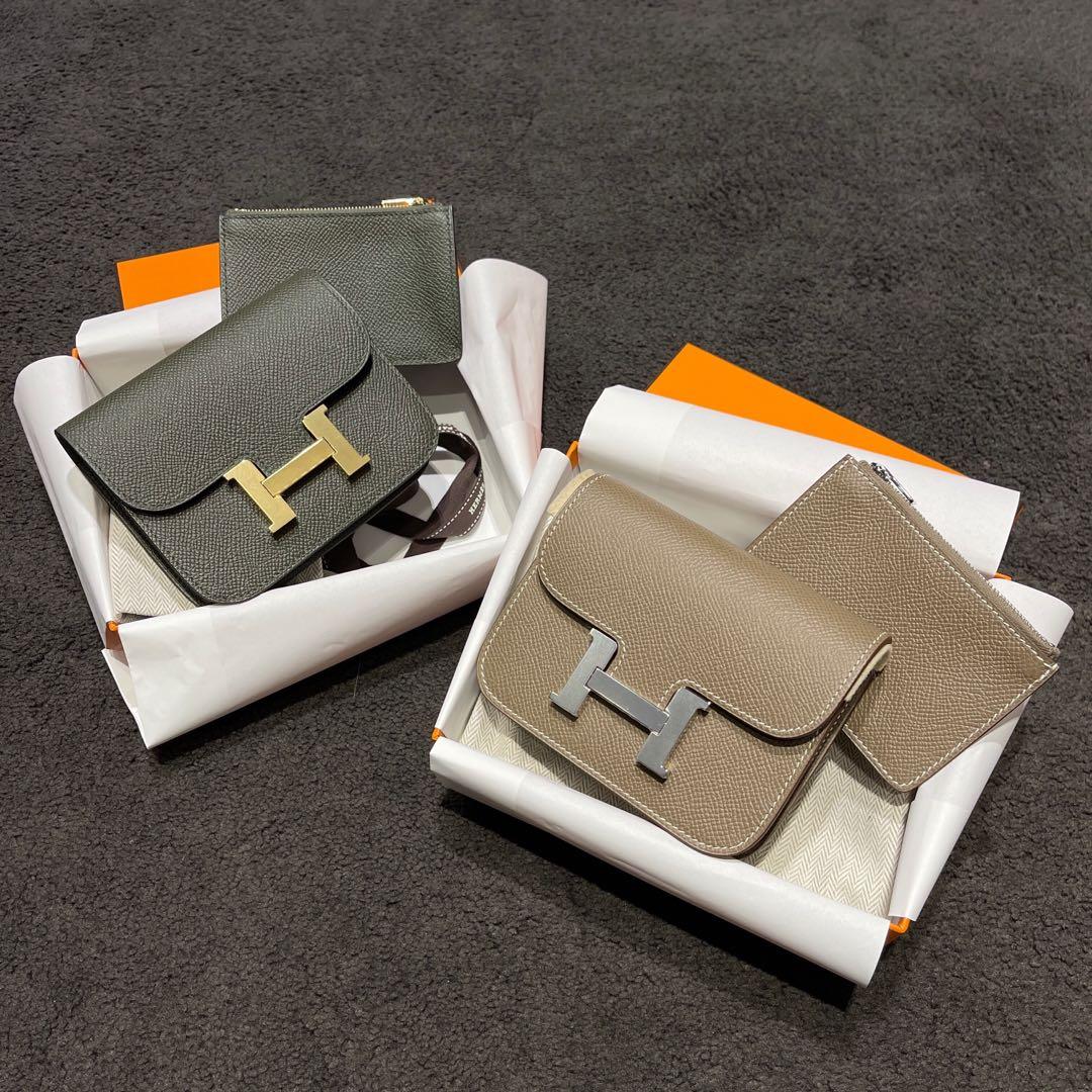 Hermes Constance To Go C6 Vert De Gris GHW Stamp Z