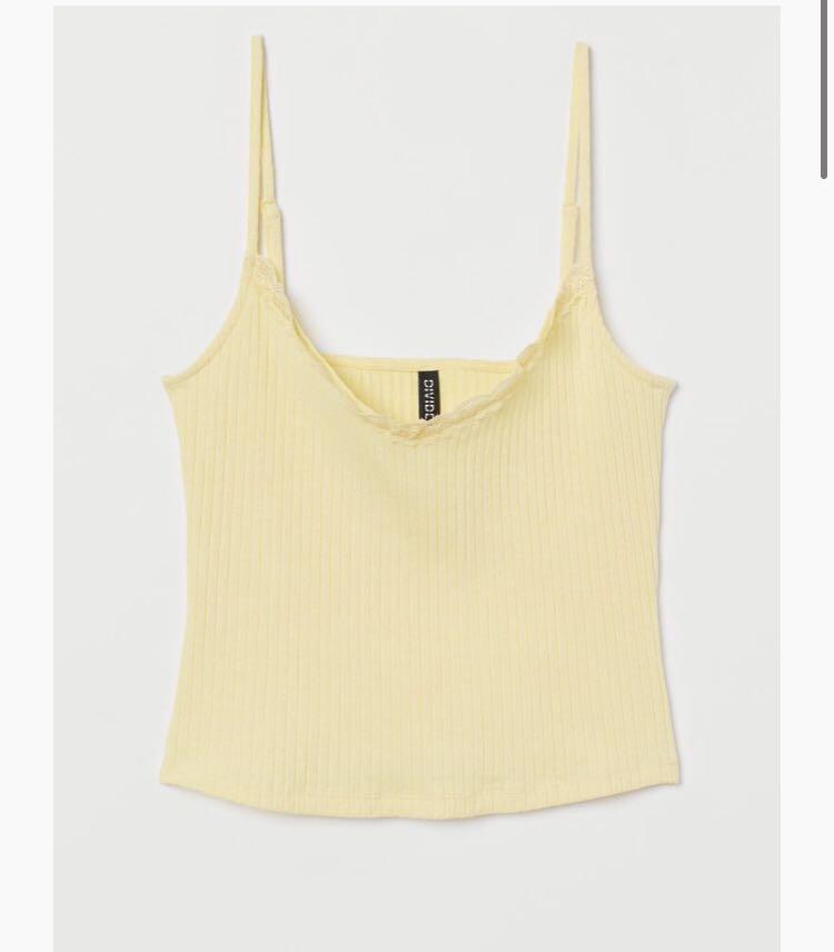yellow lace cami