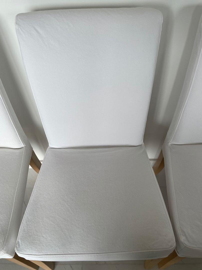 IKEA 4 Dining Chairs (Henriksdal, now Bergmund), Furniture & Home