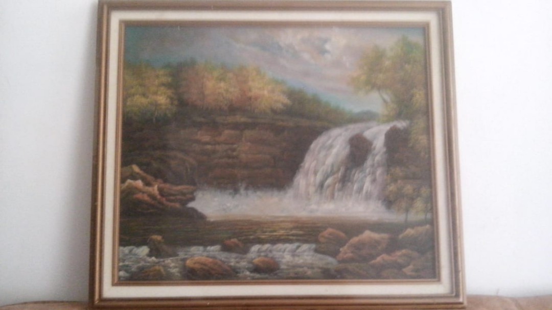 Lukisan Air Terjun Desain Kerajinan Tangan Karya Seni Di Carousell