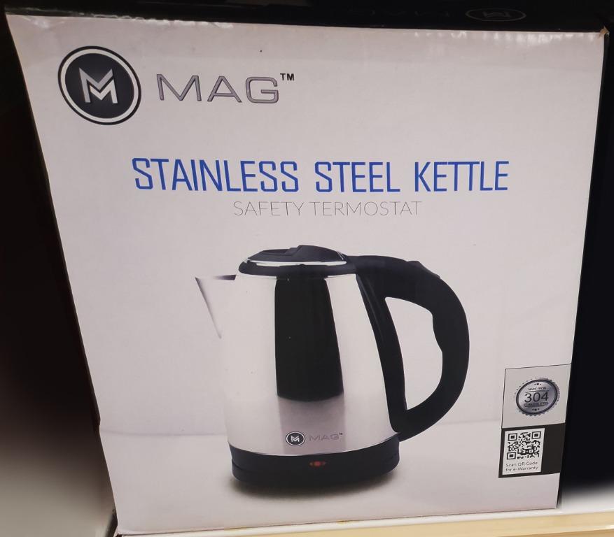 Mag Stainless Steel Kettle with Safety Thermostat 1500W