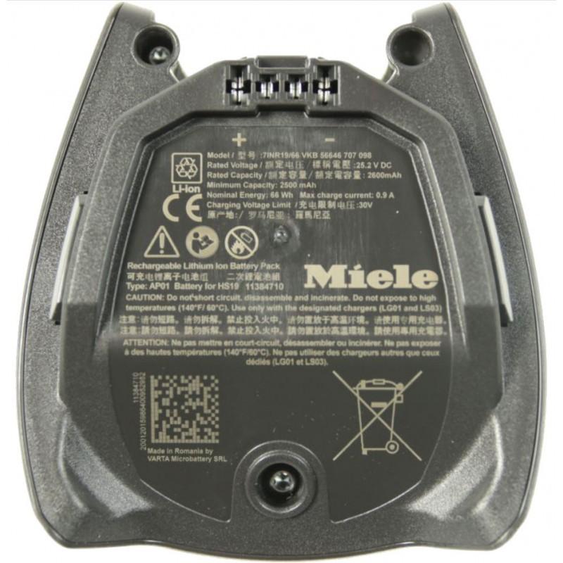 Miele cordless vacuum cleaner battery Voltage 25.2Volt capacity 2.6Ah