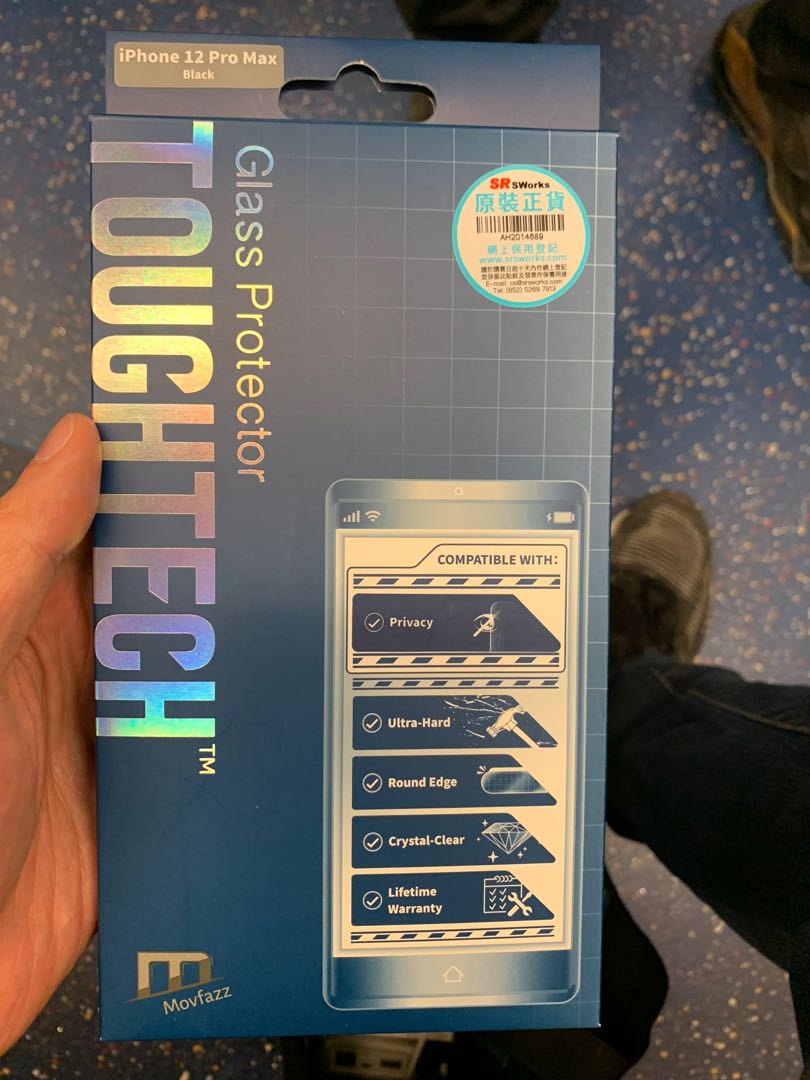 movfazz toughtech iphone 12 pro max 防偷窺玻璃全屏幕保護貼 黑邊 mov fazz mon貼 防虧蝕 glass protector