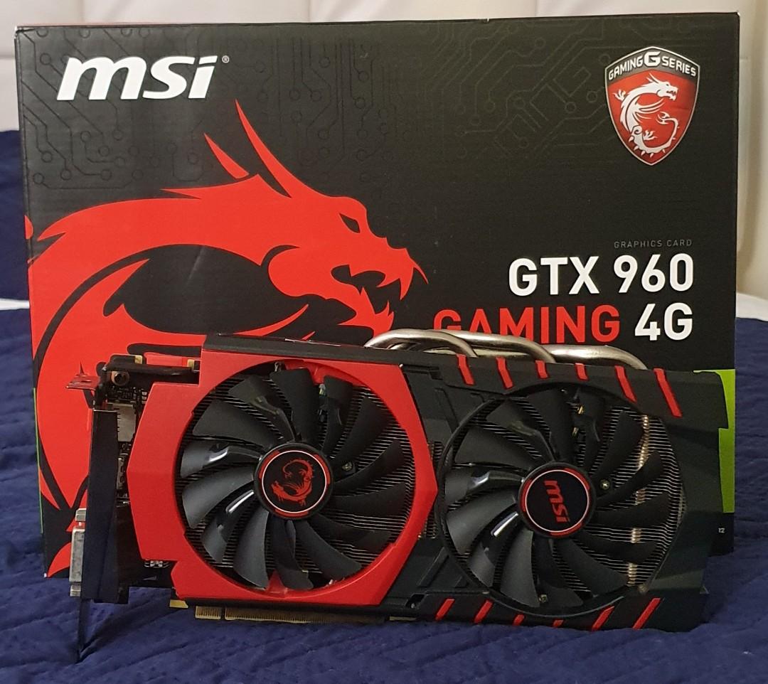 Msi Gtx 960 Gaming 4g Oc Edition Electronics Computer Parts Accessories On Carousell