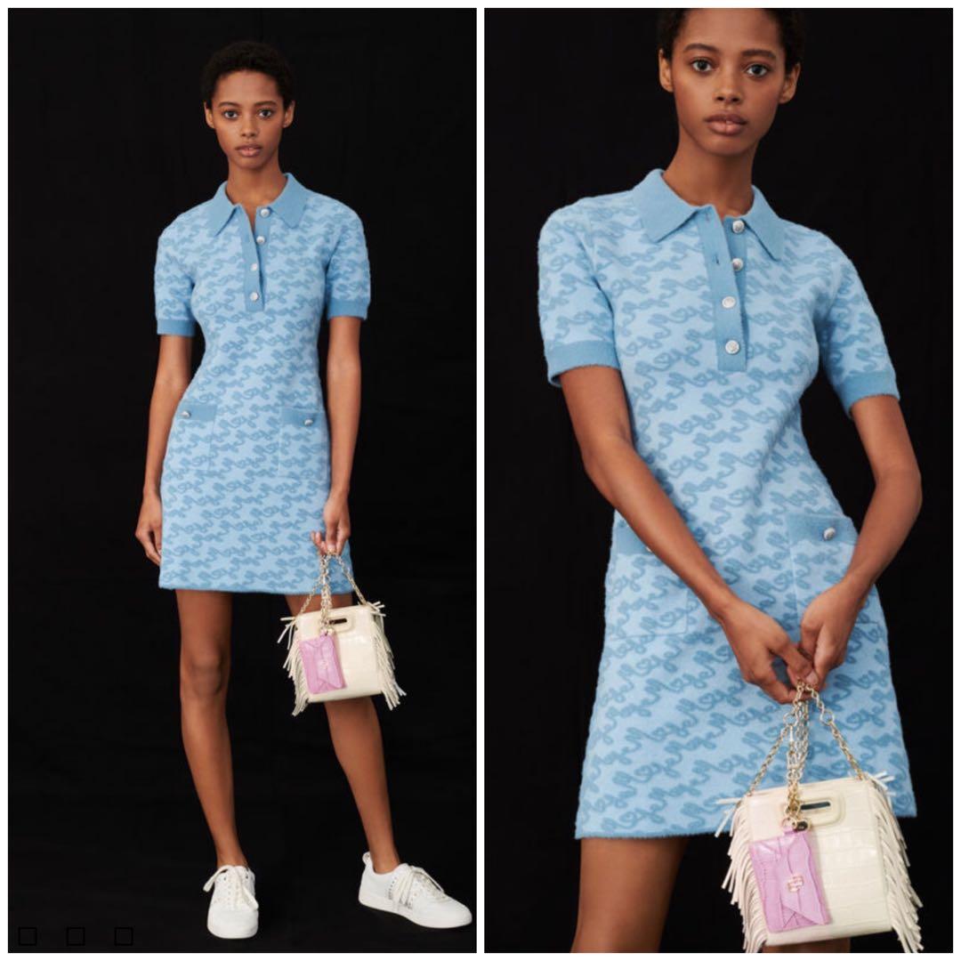 NEW Maje Jacquard Knit Polo Dress Jacquard Cardigan Women s Fashion Tops Other Tops on Carousell