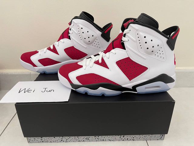 Nike Air Jordan 6 Carmine, Men's 