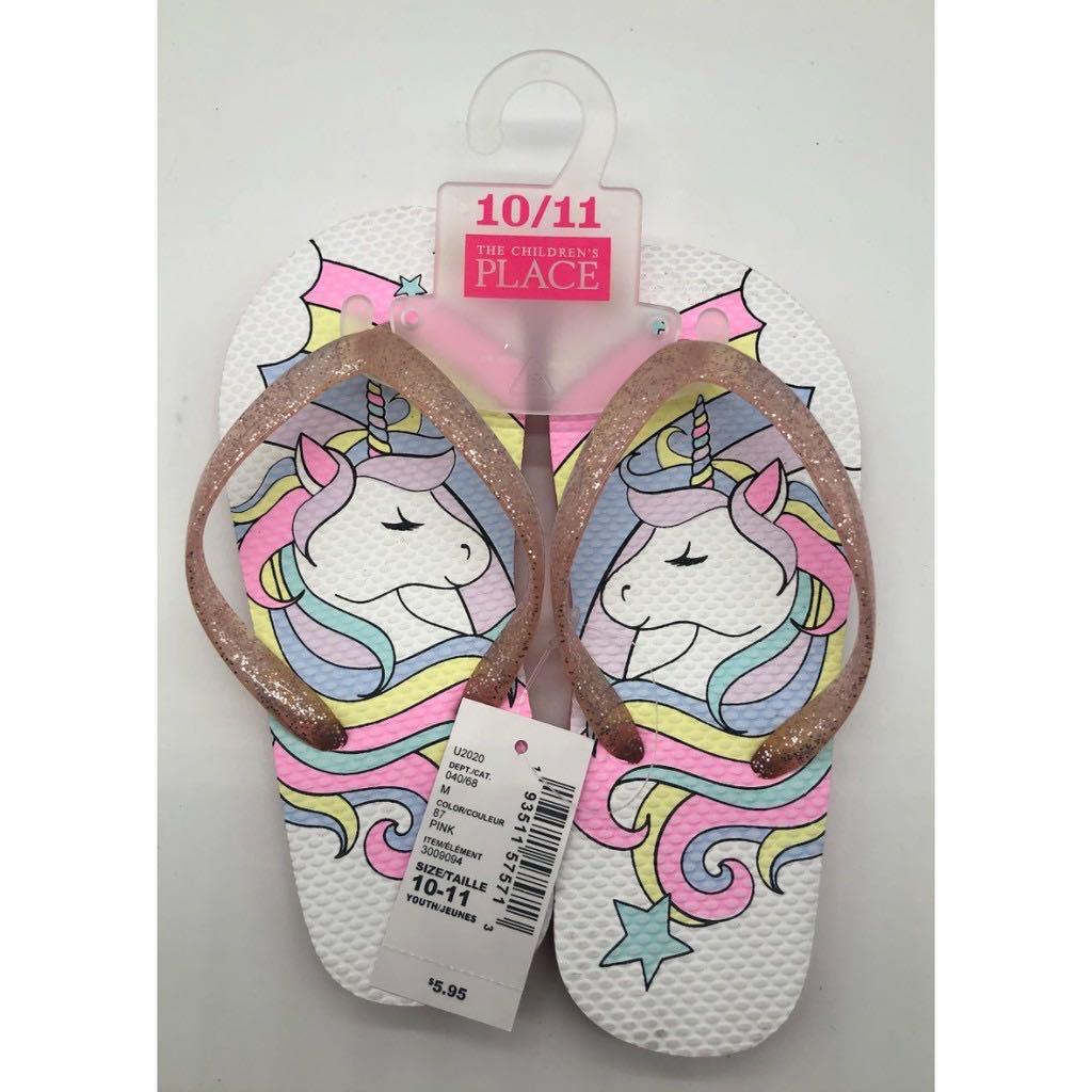 Unicorn flip flops children's top place
