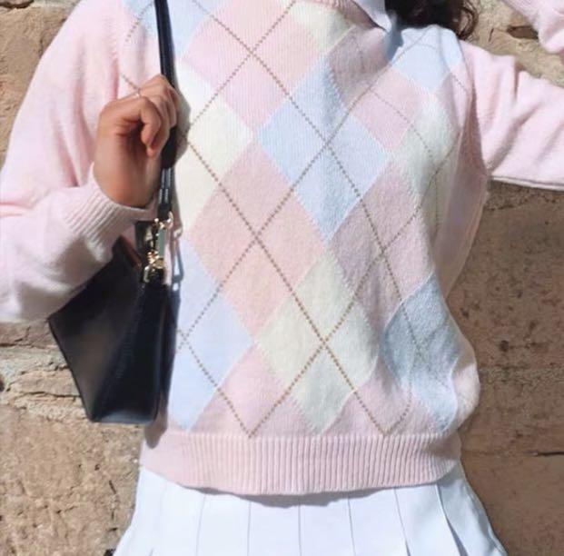 Aesthetic cheap pink sweater
