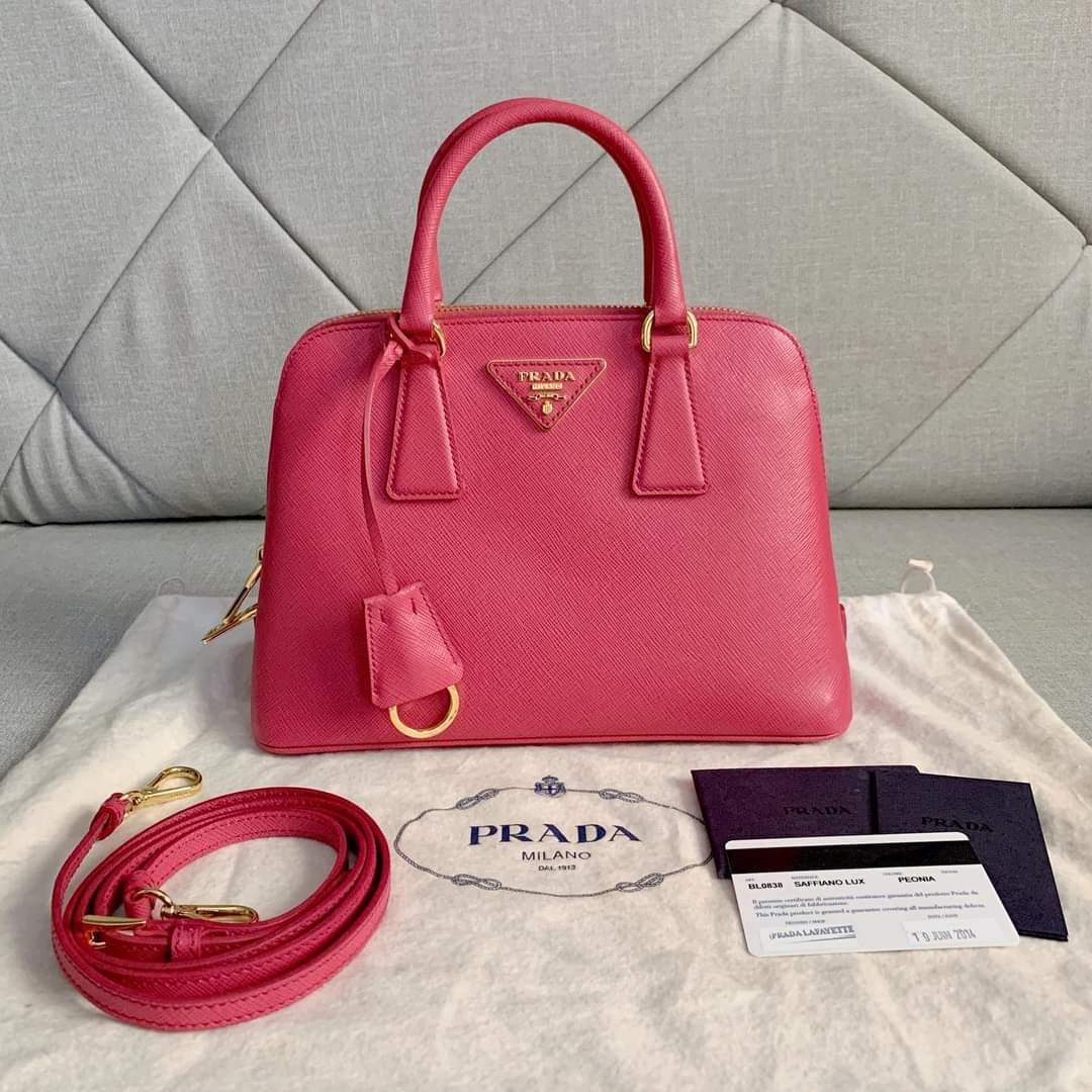 Prada Astrale Saffiano Lux Leather Small Promenade Bag BL0838