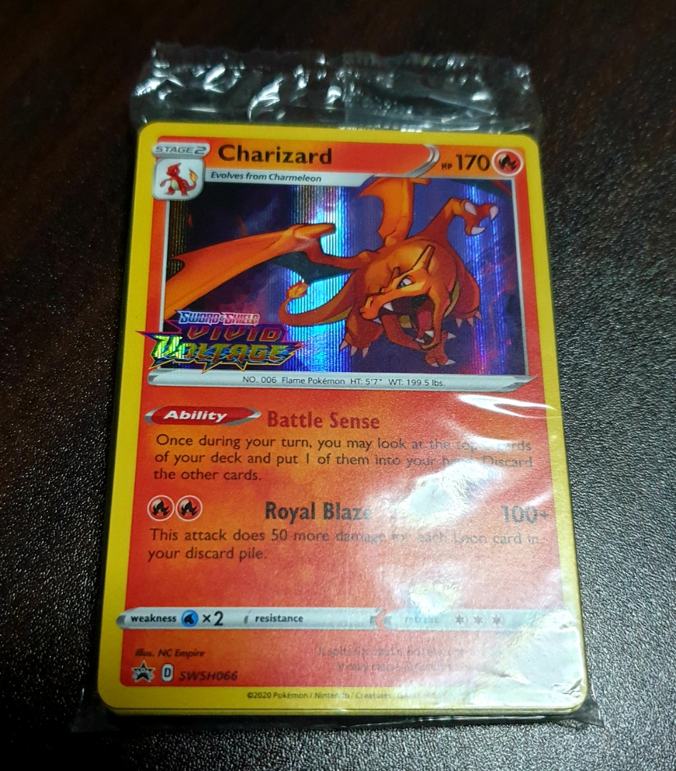 SEALED CHARIZARD VIVID VOLTAGE PRE RELEASE PROMO POKEMON TCG CARDS