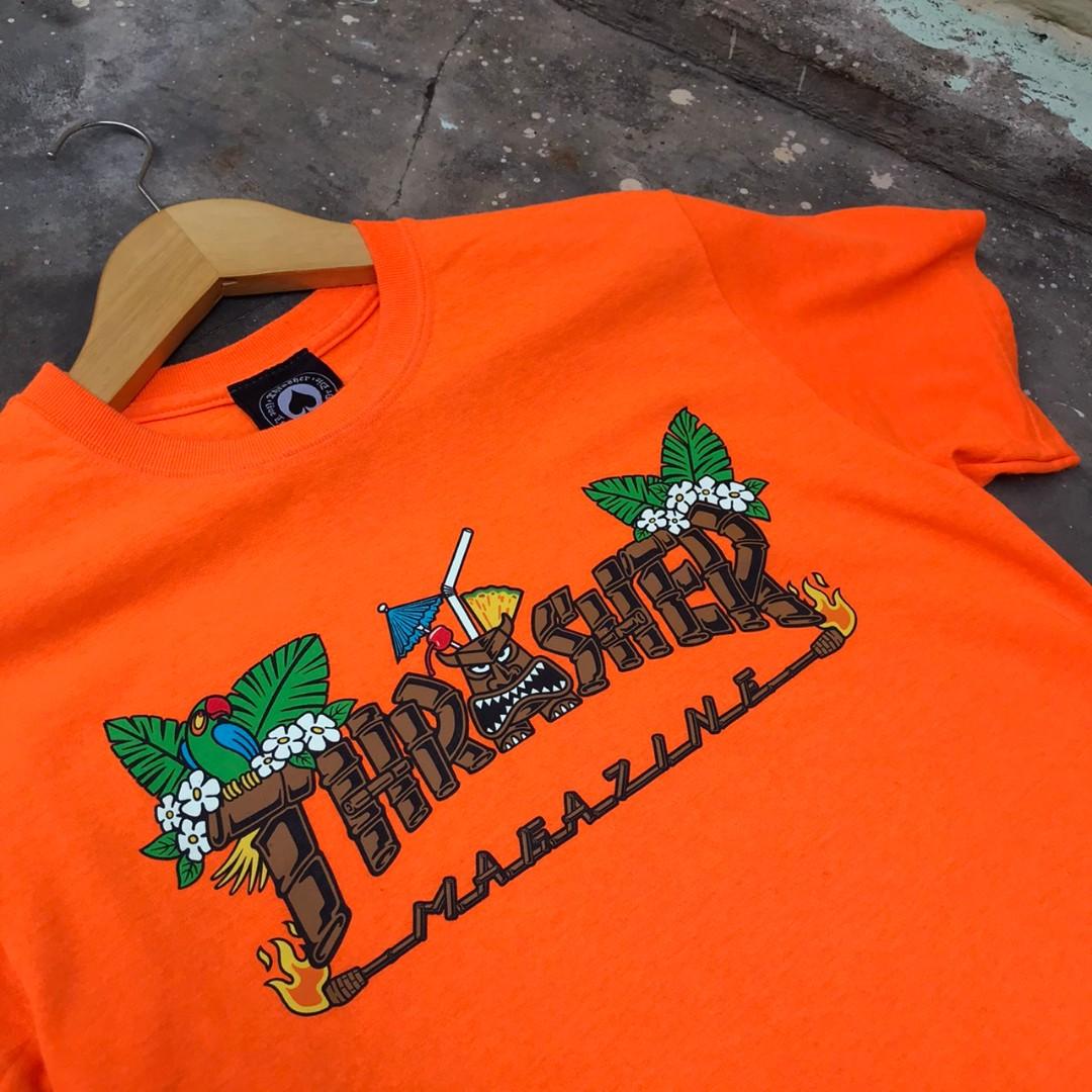 Thrasher Tiki T-shirt, Fesyen Pria 