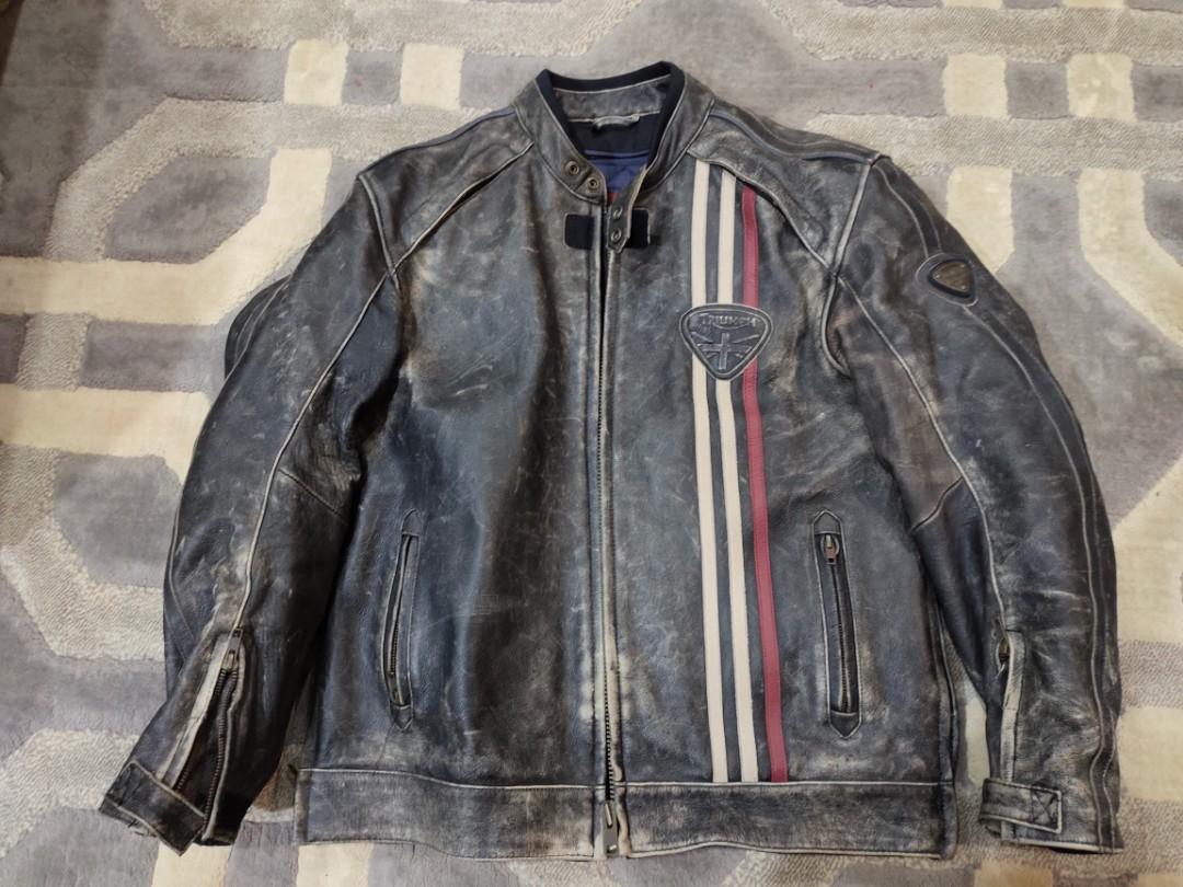 Triumph leather jacket jaket kulit motosikal Triumph Auto