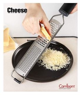 US Cambom Zester Grater Cheese Grater- Soft Touch Handle (RED