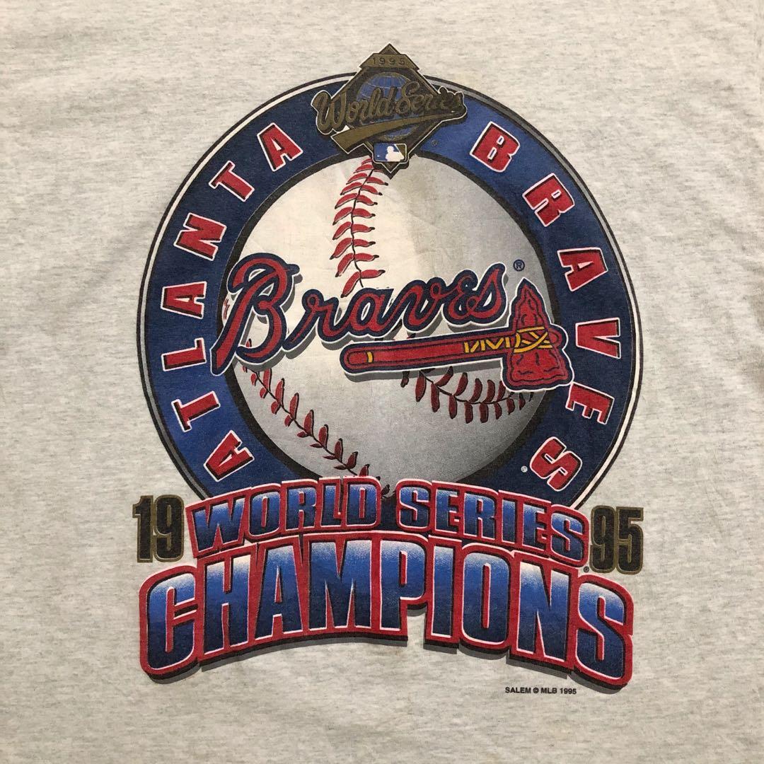 Vintage Atlanta Braves 1995 World Series Champs Salem T-Shirt Sz. L