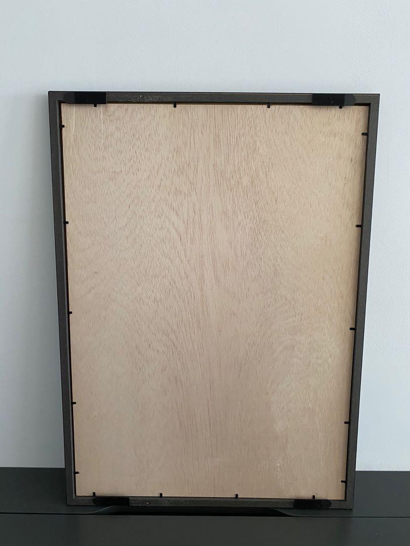 Wood Glass Picture Frame 75cm x 55cm Singapore / Art Drawing in Pen