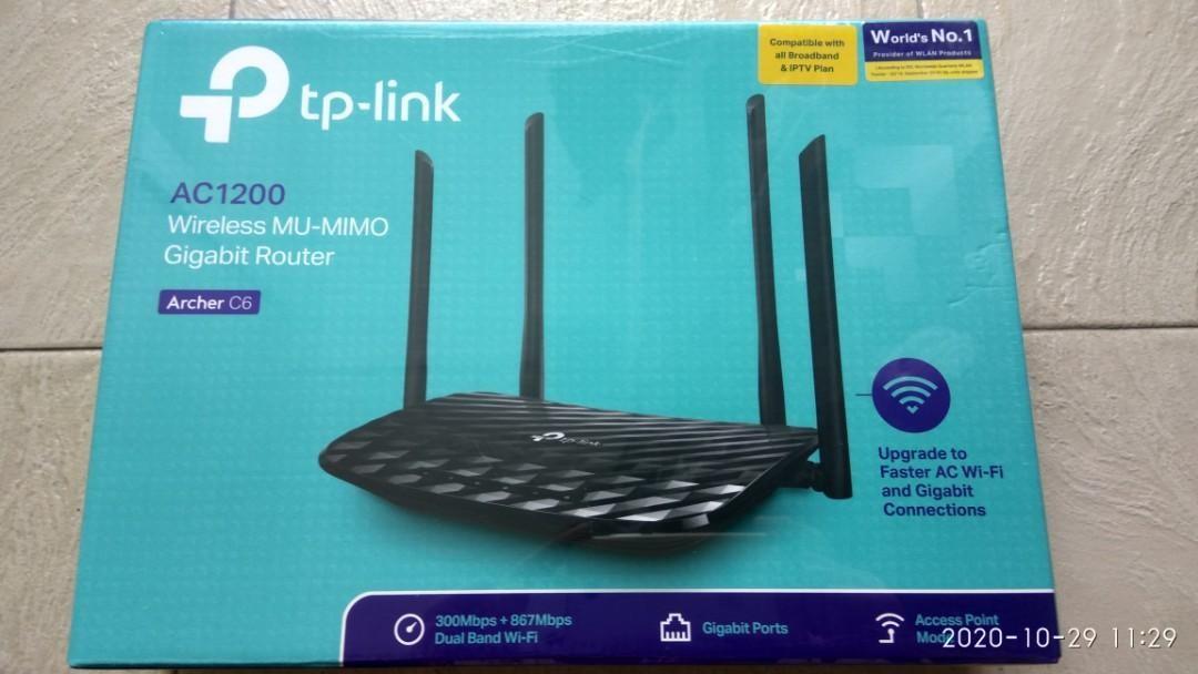 Wts Bnib Tp Link Archer C6 Ac1200 Computers Tech Parts Accessories Networking On Carousell
