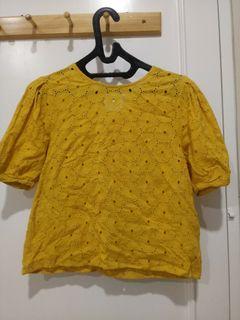 #RamadanSaleYellow Lace Top
