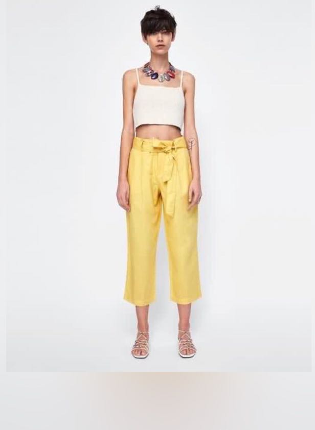 Zara Linen Pants, Women's Fashion, Bottoms, Other Bottoms on Carousell