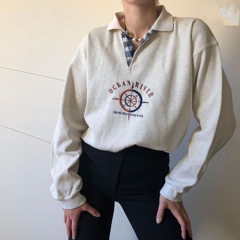 Vintage polo sweater top