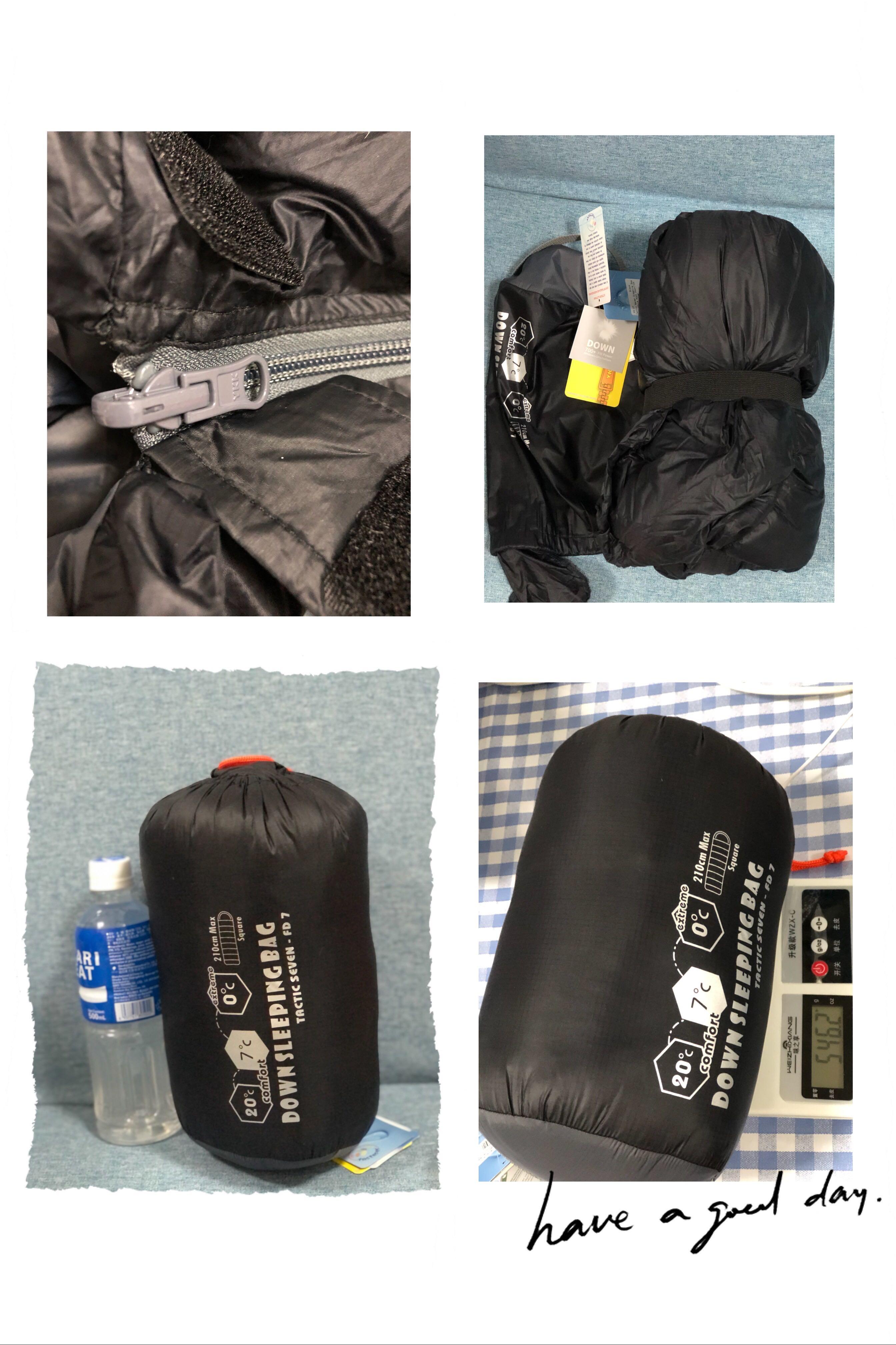 現貨]本地品牌七度信封型羽絨睡袋/黑色, 興趣及遊戲, 旅行, 旅遊- 旅行