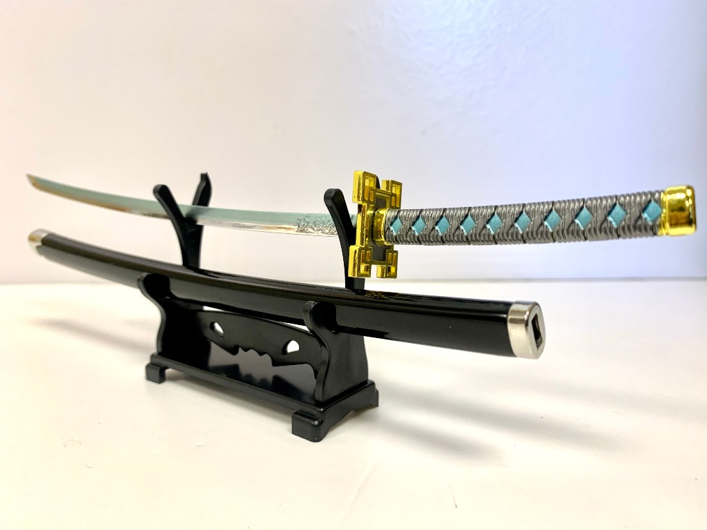 最後 現貨實圖 鬼滅之刃霞柱時透無一郎金屬日輪刀模型非武器 興趣及遊戲 玩具 遊戲類 Carousell