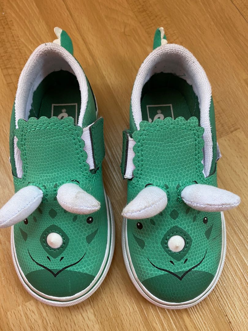 Original Vans Dinosaur Slip Ons for Toddlers Babies Kids Babies