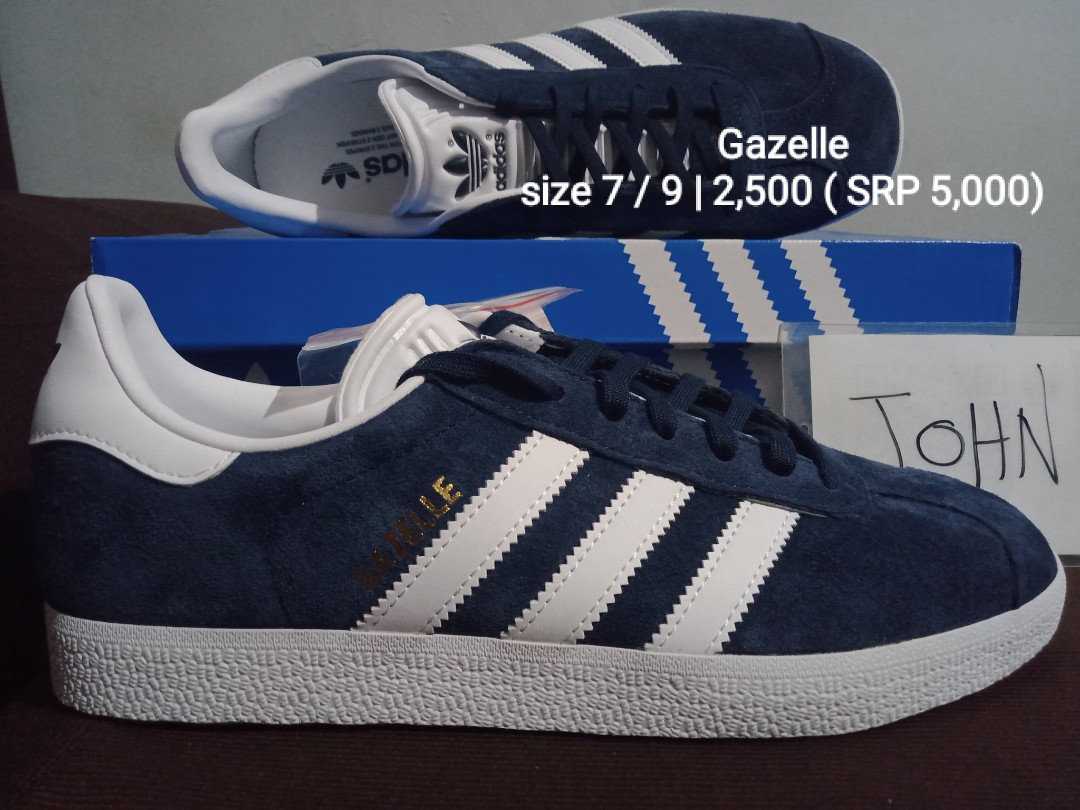 mens white gazelles size 9
