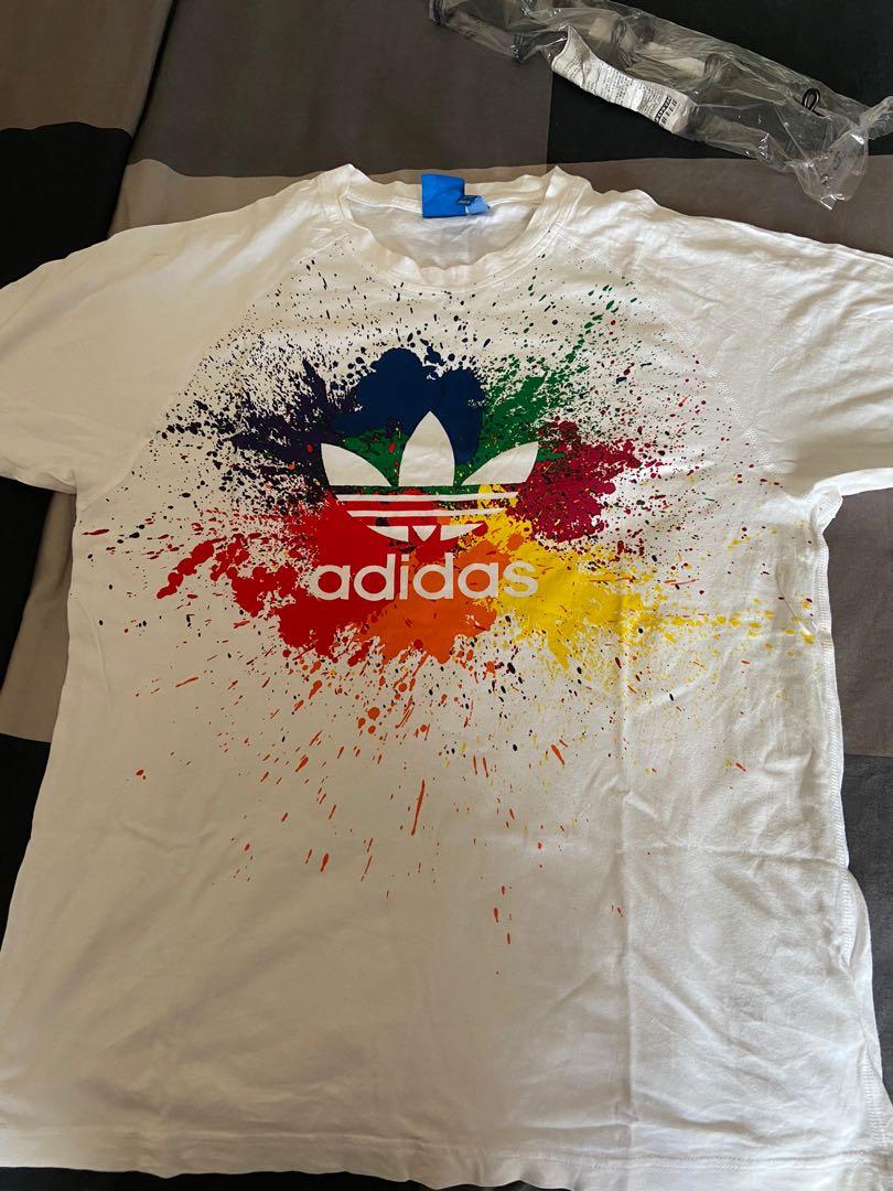 adidas splash color logo Men s Fashion Tops Sets Tshirts