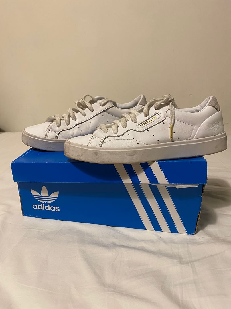 adidas white sleek
