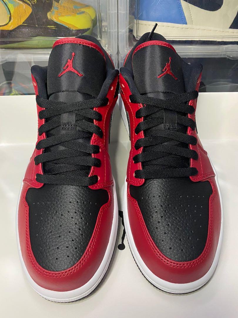 Air Jordan 1 Low Reverse Bred Pebbled Swoosh Men S Fashion Footwear Sneakers On Carousell Air Jordan 1 Low Reverse Bred Pebbled Swoosh Men S Fashion Footwear Sneakers On Carousell
