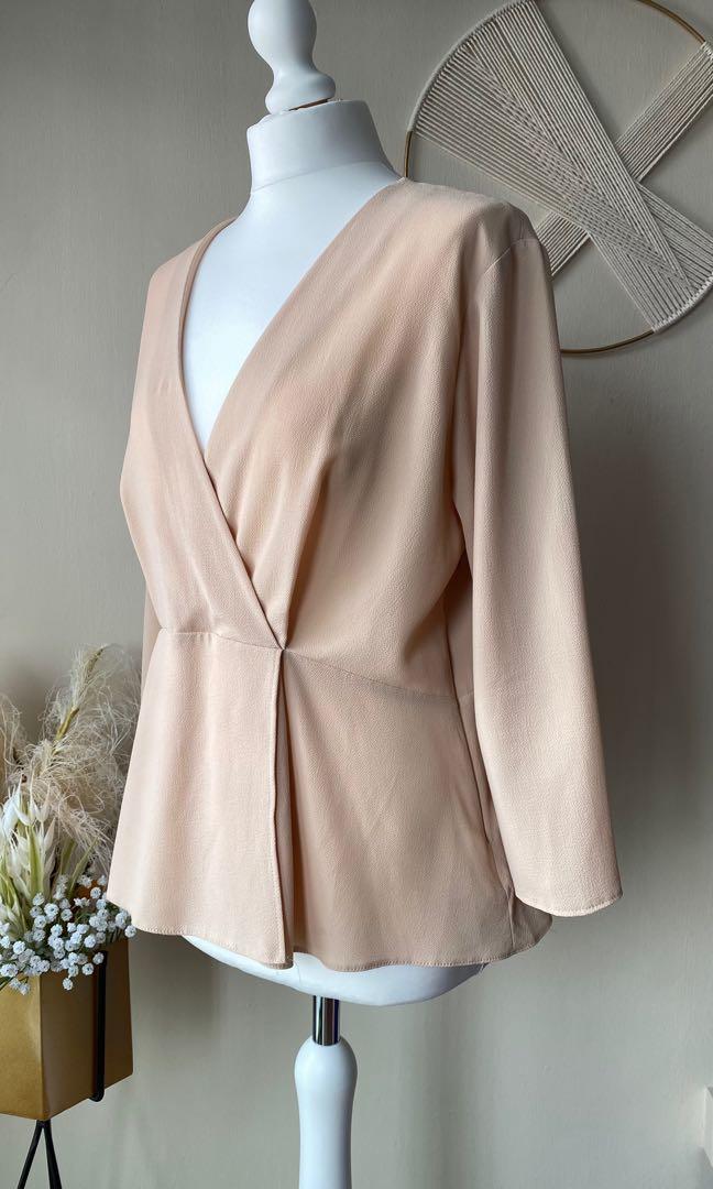 asos cream blouse