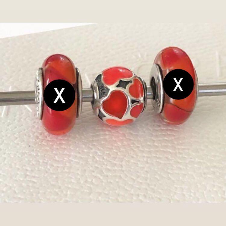 Pandora orange heart charm deals
