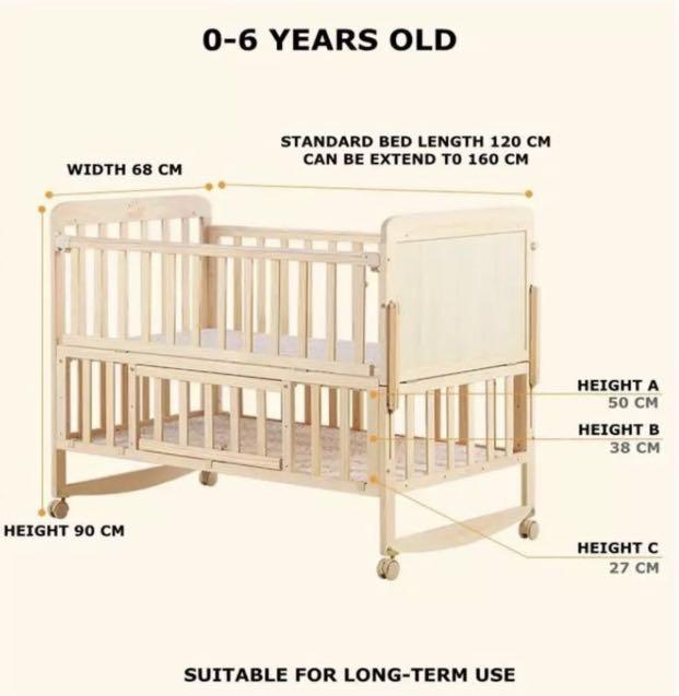 Standard baby deals cot dimensions