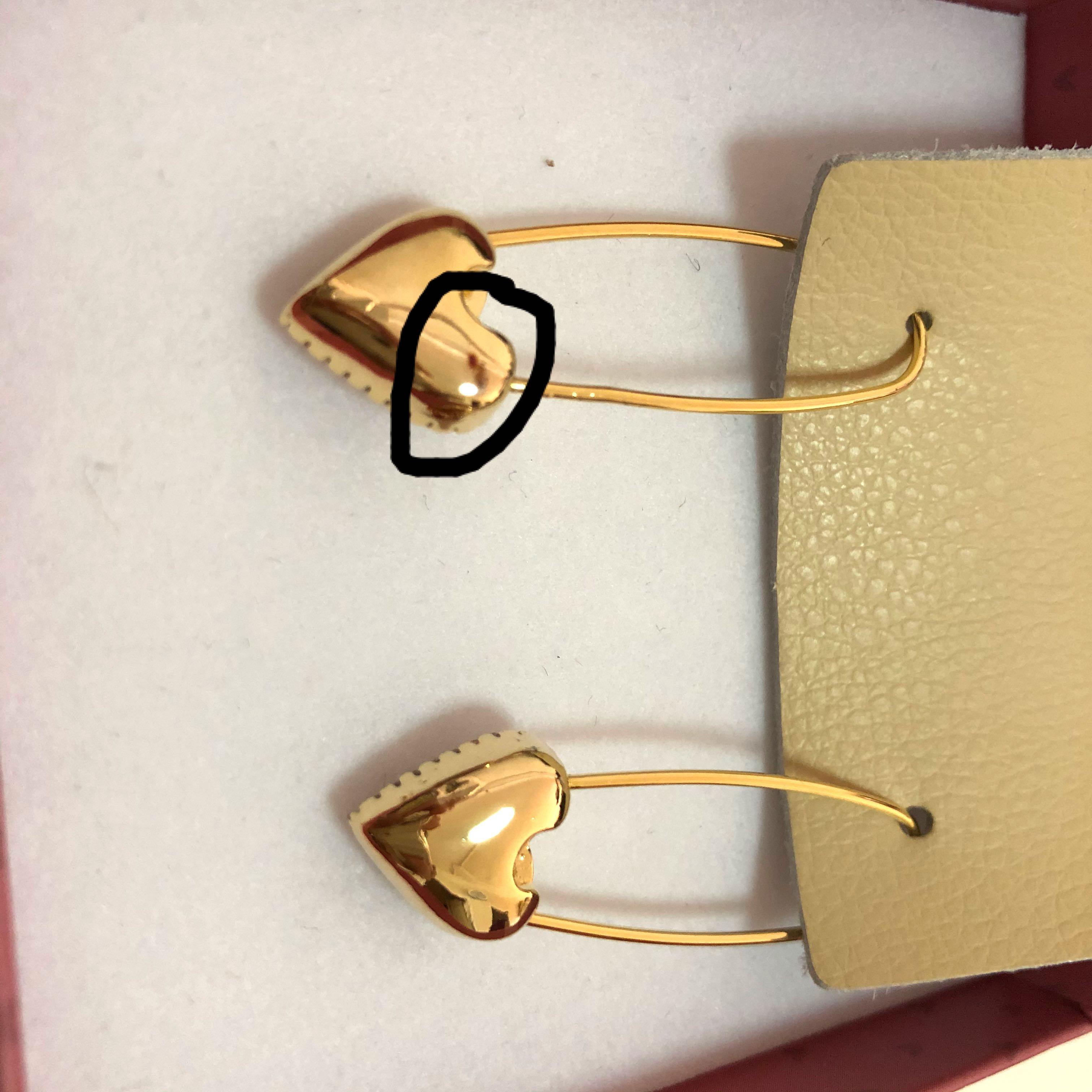 Bestdressed x En Route Jewelry Heart Safety Pin Earrings, Women's