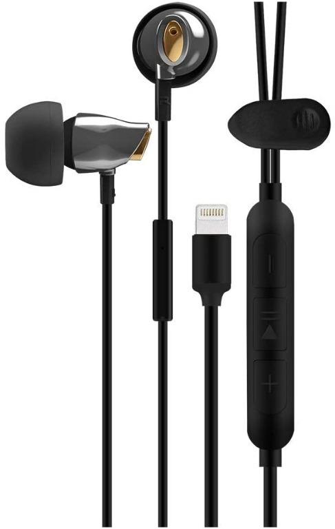 BNIB VIOTEK AQ 1 BK Aqua Stereo ANC Wired Earbuds 8mm driver blasts up to 105dB Dynamic Digital Sound Hypoallergenic Ceramic Wired Earbud
