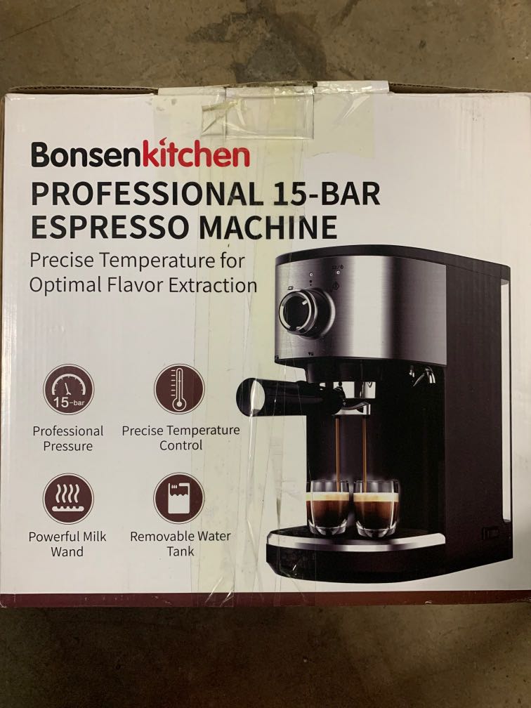 Bonsenkitchen Espresso Coffee Maker, coffee, coffeemaker, espresso