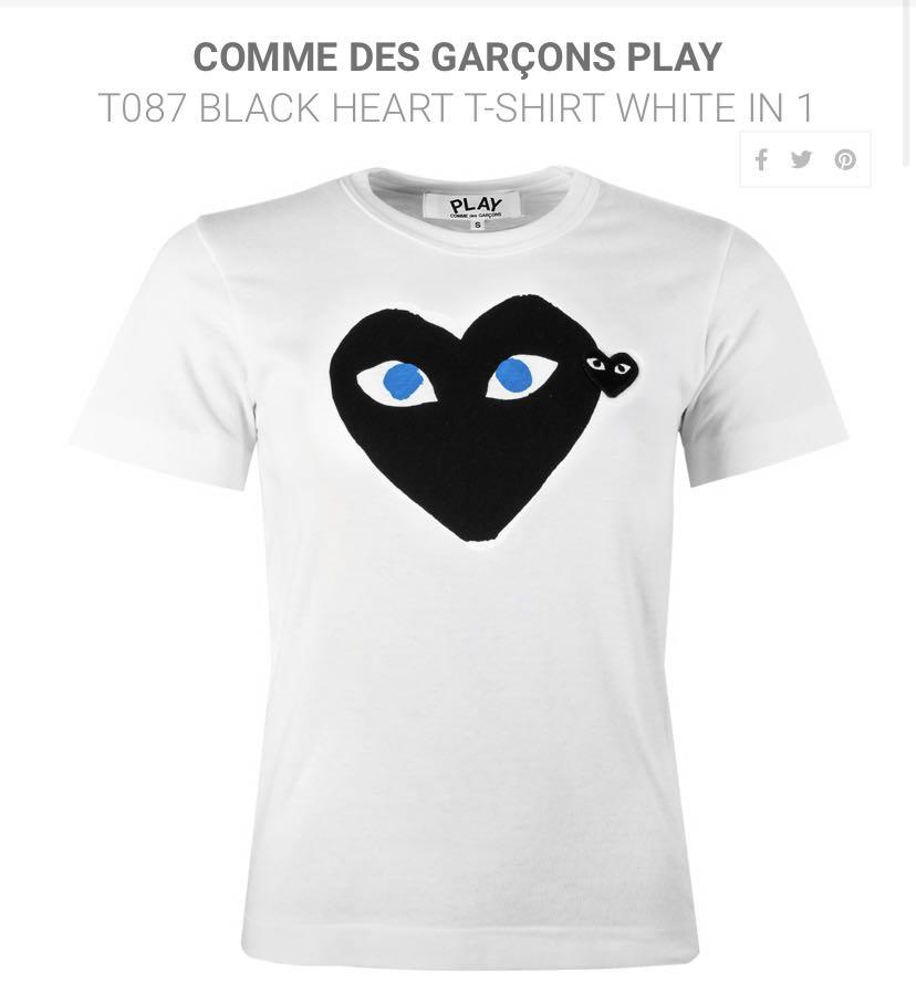 Cdg tee hotsell black heart