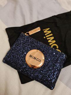 Brand new MIMCO sparkly blue coin/key/card couch