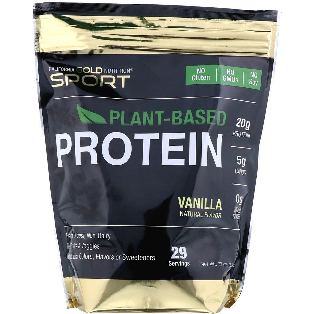 California Gold Nutrition Vanilla Flavor Plant-Based Protein ...
