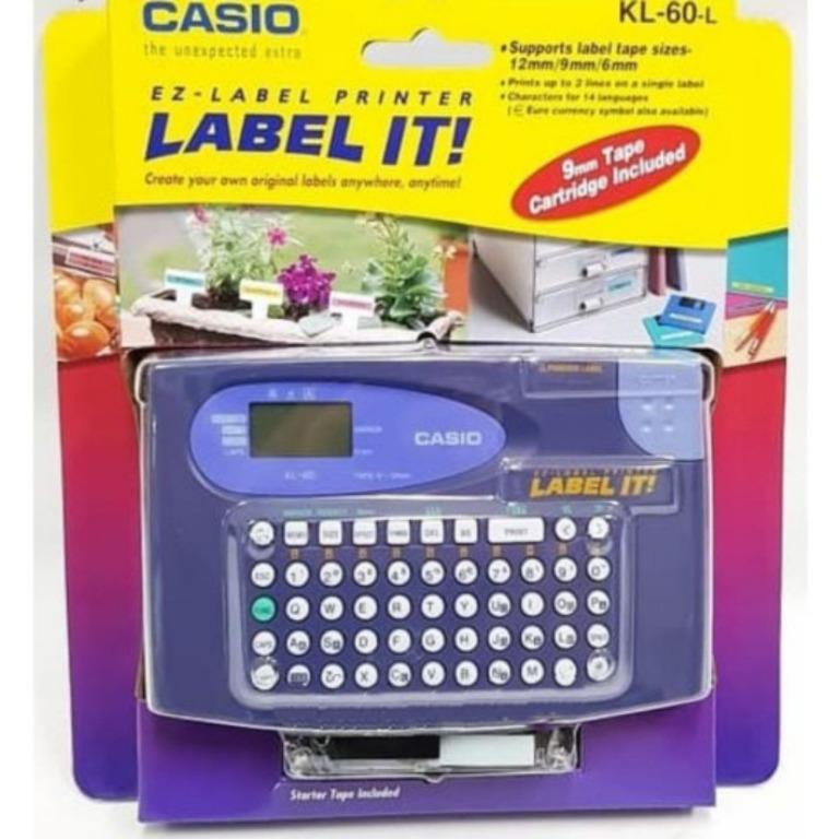 CASIO EZ-LABEL PRINTER KL-60-L, Hobbies & Toys, Stationery ...
