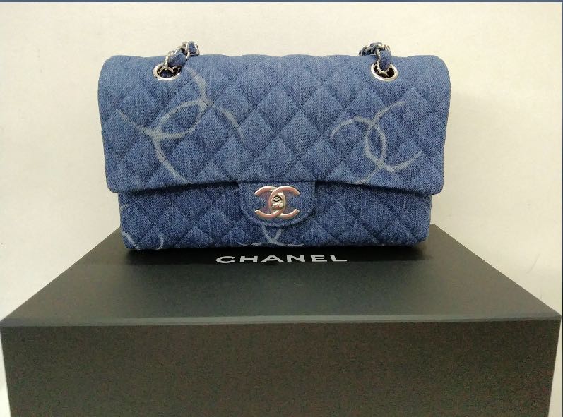 Chanel Blue Denim Reissue Medium 226 2.55 Classic Flap Bag GHW