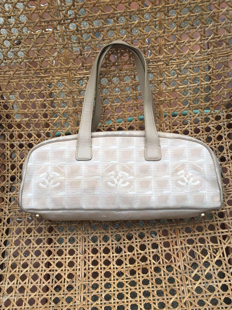 Chanel travel line jaquard nylon mini boston bag, Luxury, Bags & Wallets on  Carousell