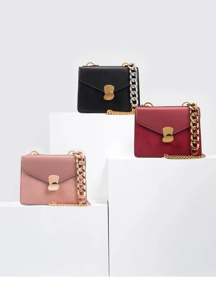 Charles and Keith Metal Detail Front Flap Bag