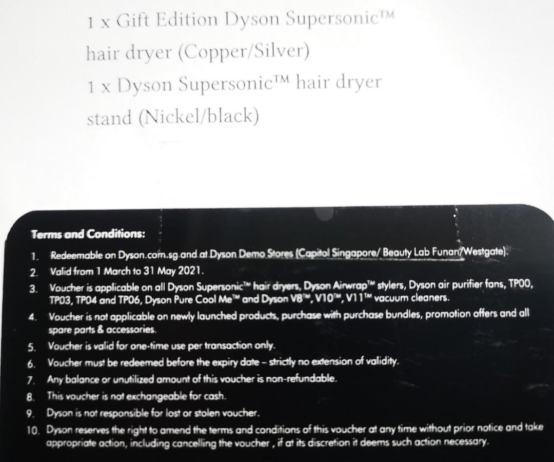 Dyson voucher 100, Tickets & Vouchers, Vouchers on Carousell