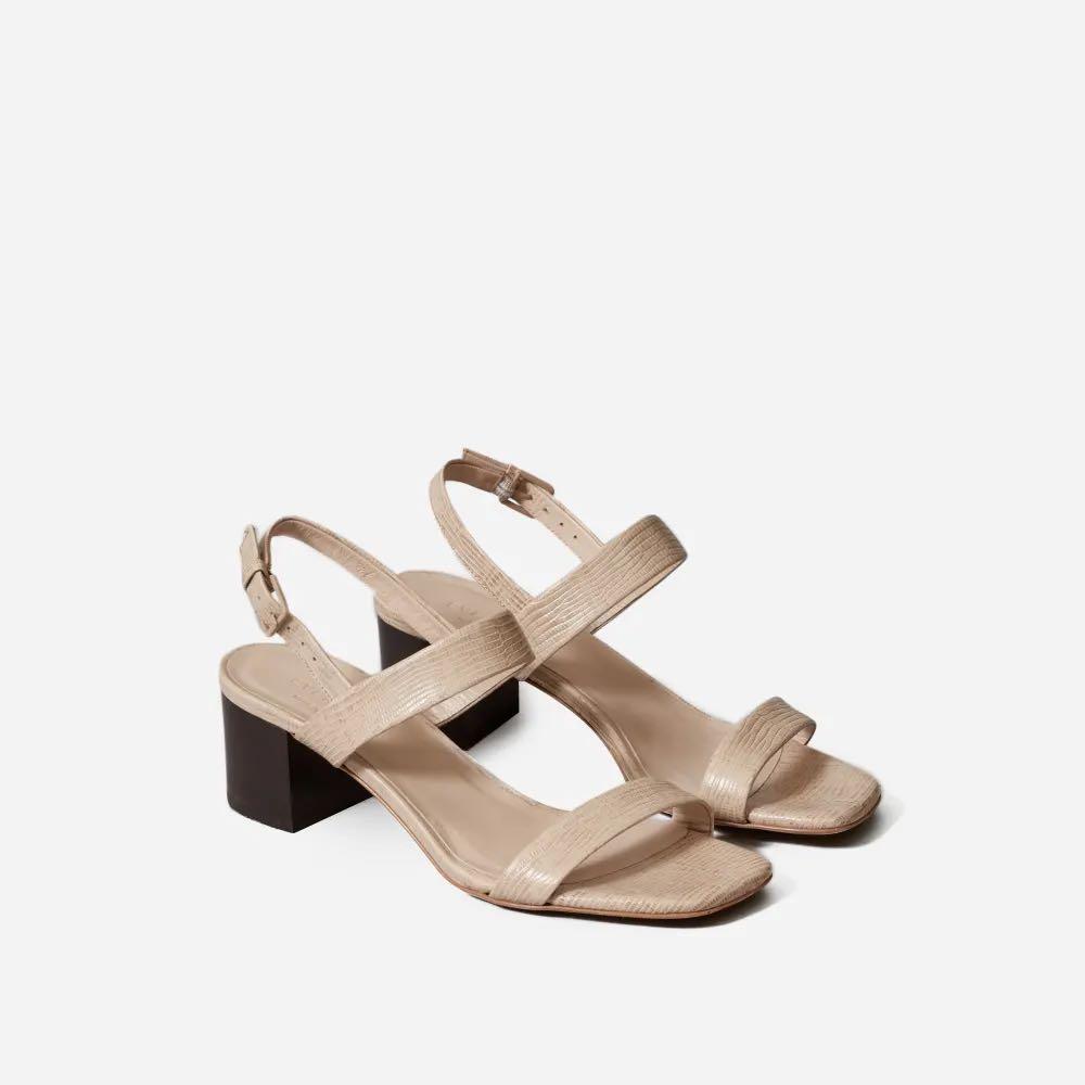 Everlane double strap block heel review new arrivals