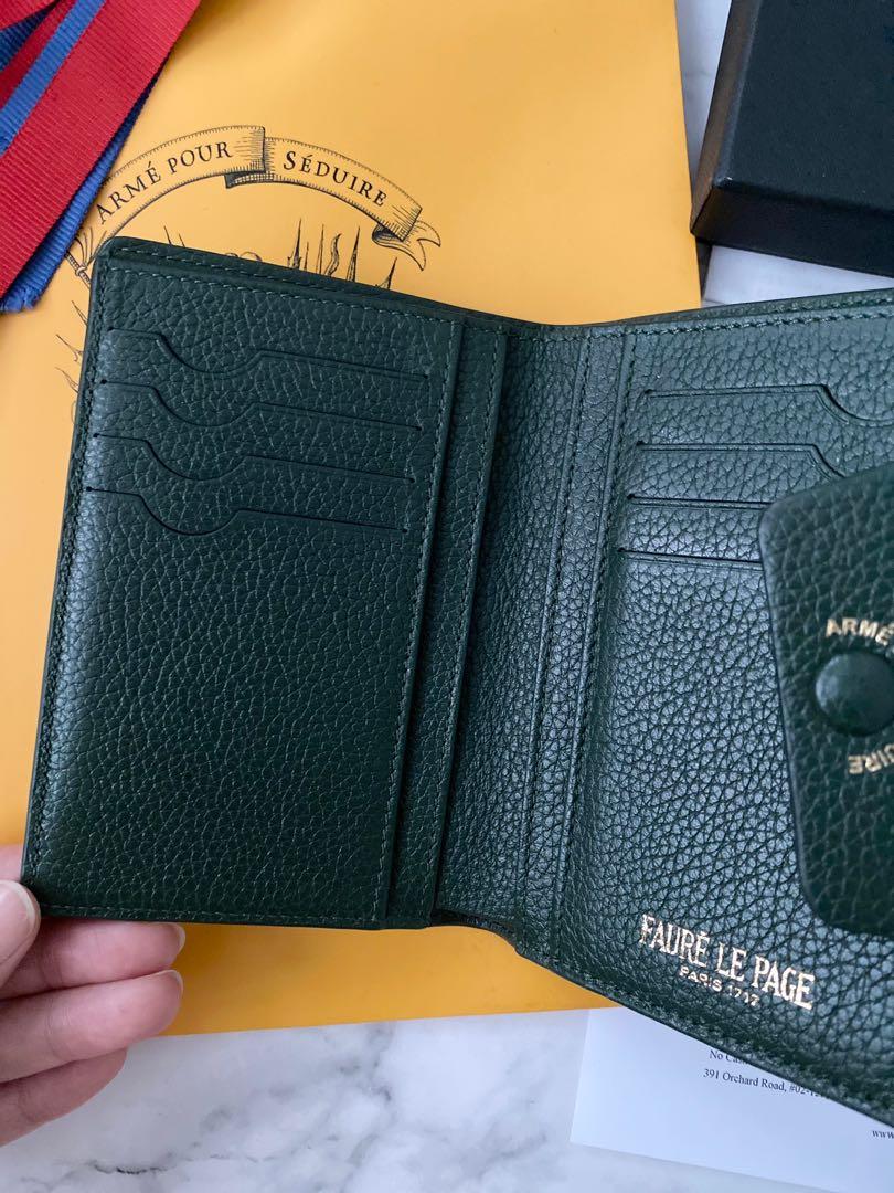 Faure Le Page - Empire Green 6CC Bifold Wallet, Luxury, Bags & Wallets on  Carousell
