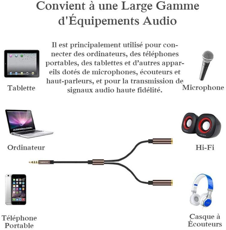 headset with mic for laptop with double jack