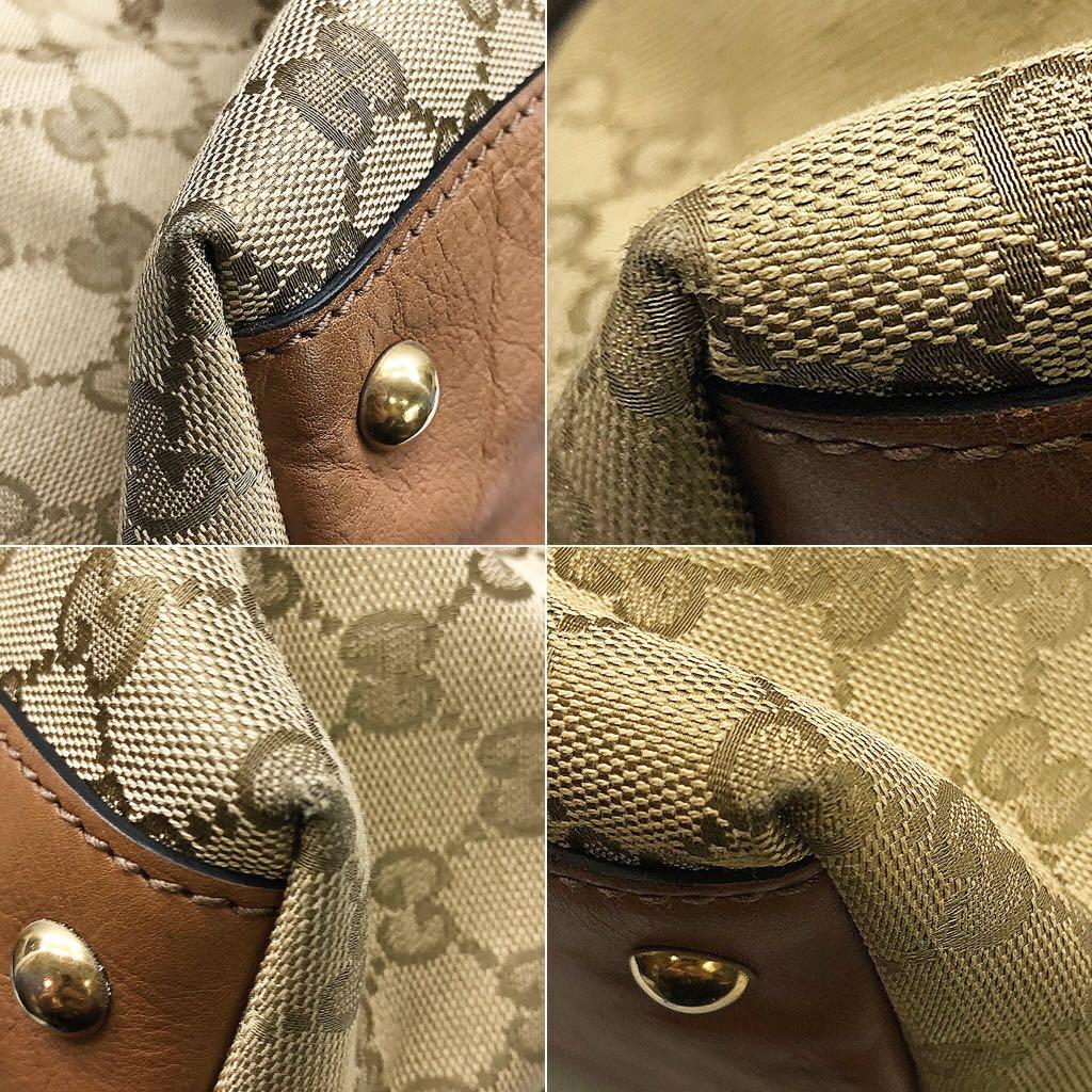GUCCI 309621 GG CANVAS TOP HANDLE BAG 217001942