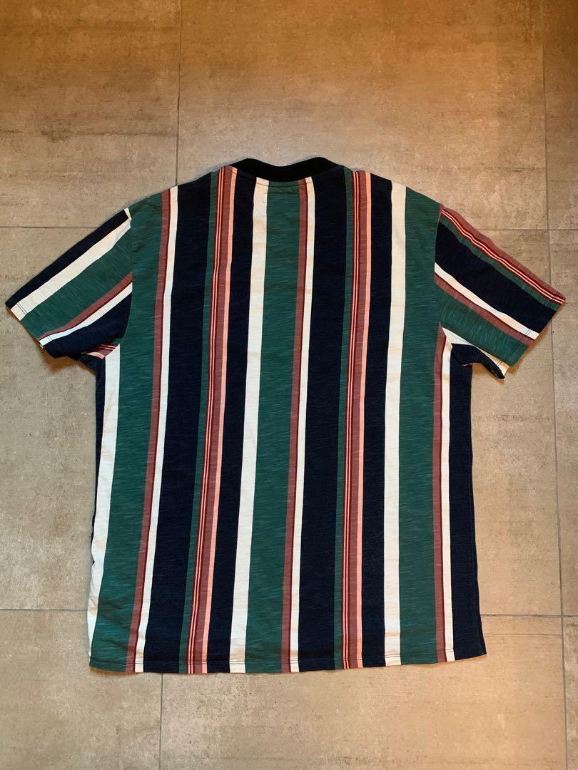 GUESS 81 SAYER STRIPE TEE Men s Fashion Tops Sets Tshirts